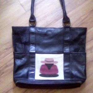 Vintage Leather Tote Bag